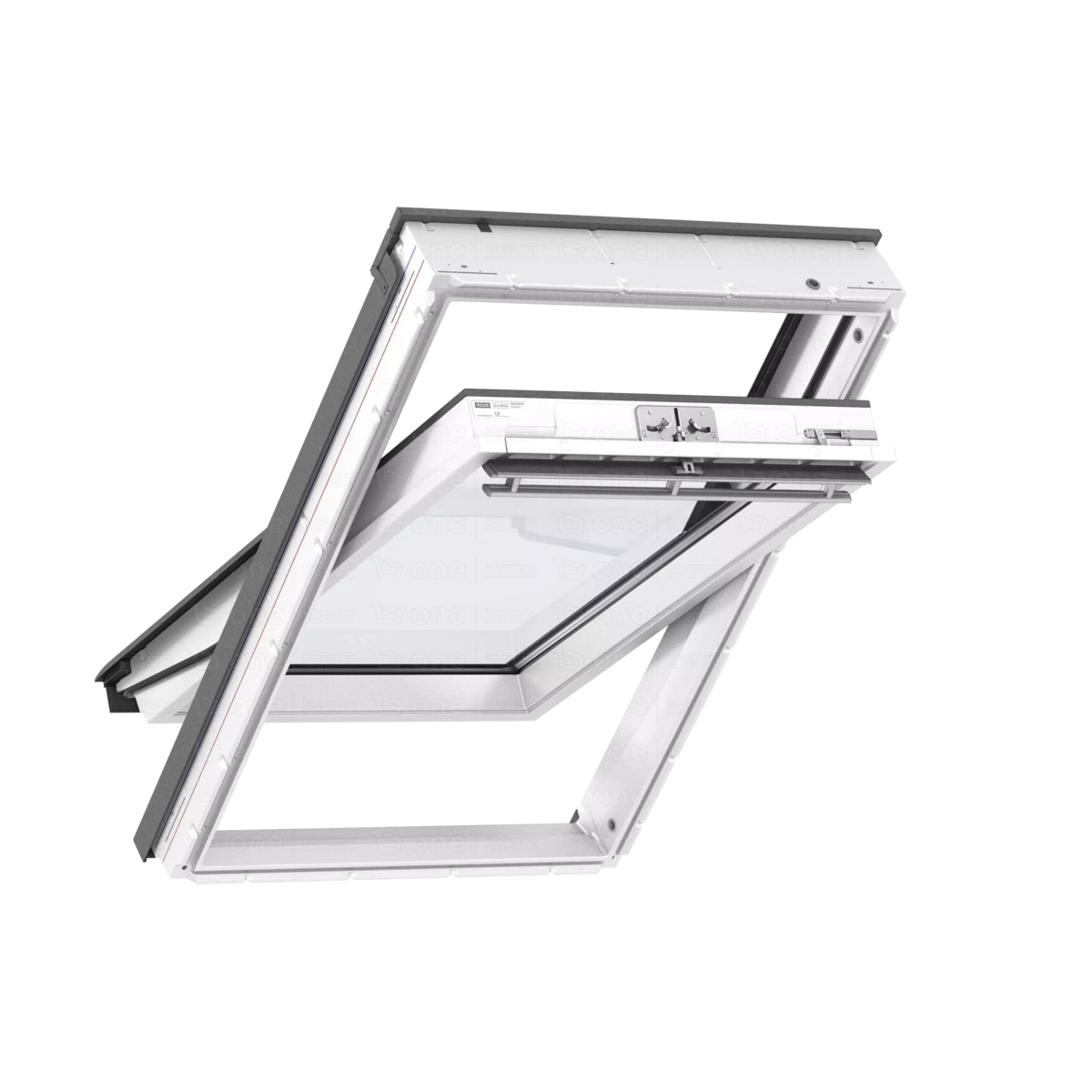 Okno dachowe Velux GLU SK08 0051 RAL 7043 114x140 2-szybowe drewniano-poliuretanowe