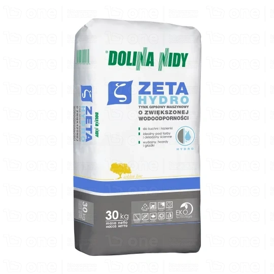 Tynk gipsowy DOLINA NIDY Zeta Hydro maszynowy o zwiększonej wodoodporności 30 kg