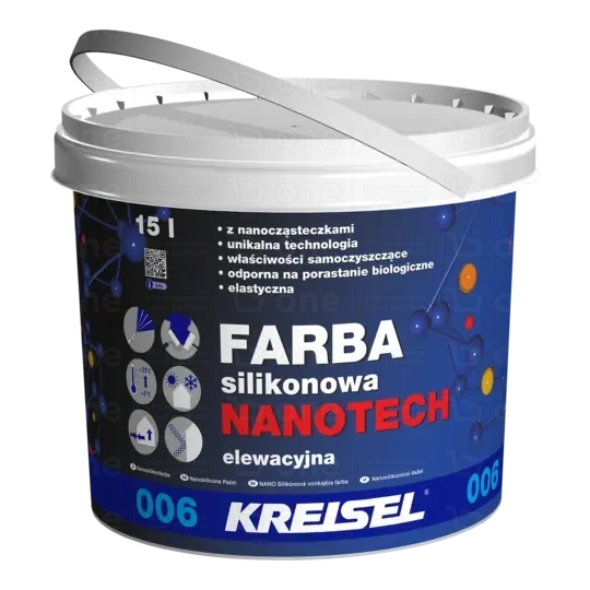 Farba silikonowa Kreisel Nanotech 006 do fasad i wnętrz baza A mat 5 l