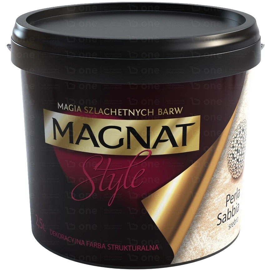 Farba akrylowa strukturalna MAGNAT Style Perla Sabbia srebro 2,5 l
