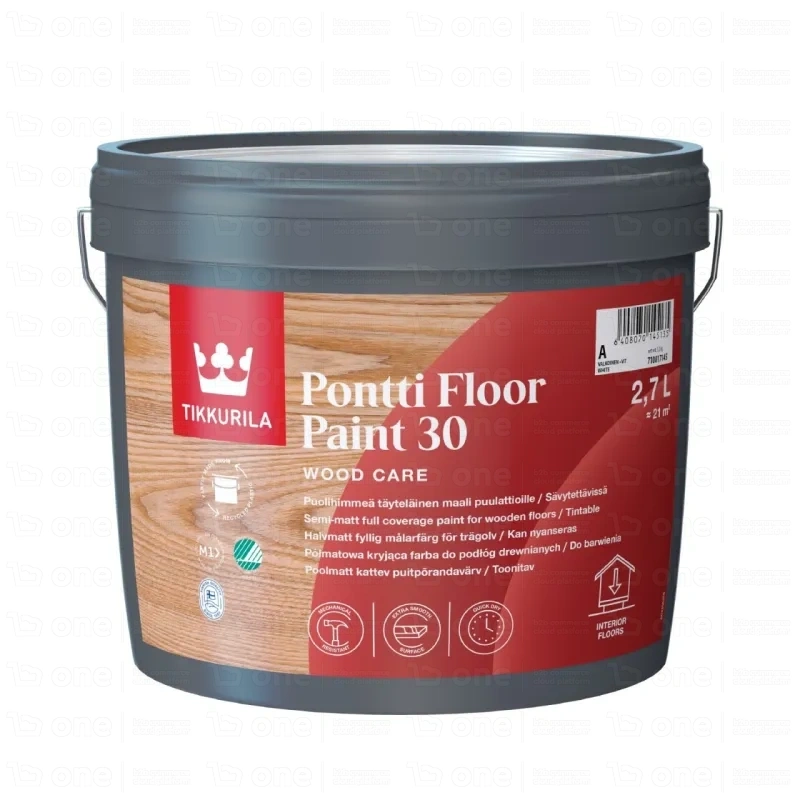 Farba do podłóg Tikkurila Pontti Floor Paint Semi Matt 30 Baza C 0,9 l