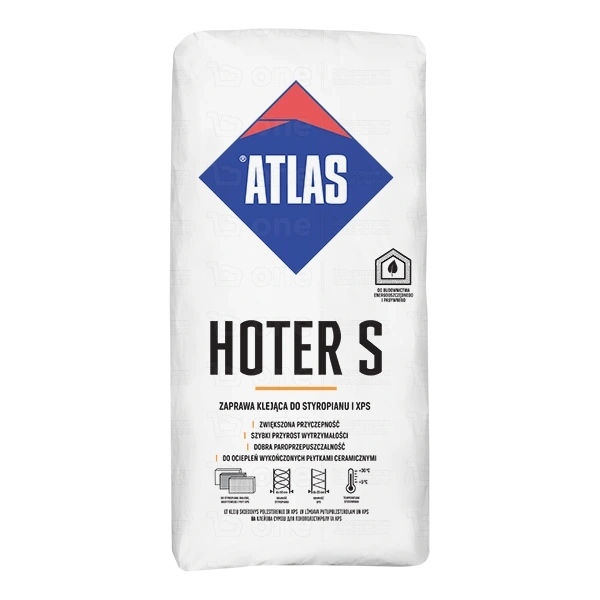 Zaprawa klejąca Atlas Hoter S do styropianu i XPS 25 kg