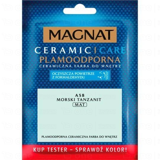 Farba ceramiczna MAGNAT Ceramic Care do ścian i sufitów tester morski tanzanit A58 mat 30 ml