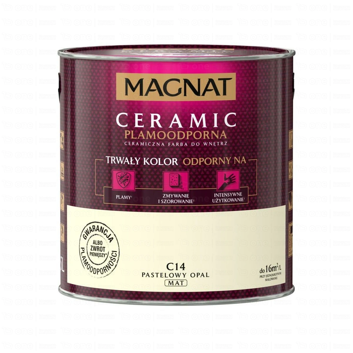 Farba ceramiczna MAGNAT Ceramic do ścian i sufitów pastelowy opal C14 mat 2,5 l