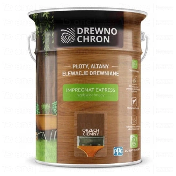 Impregnat do drewna Drewnochron Express orzech ciemny 4,5 l