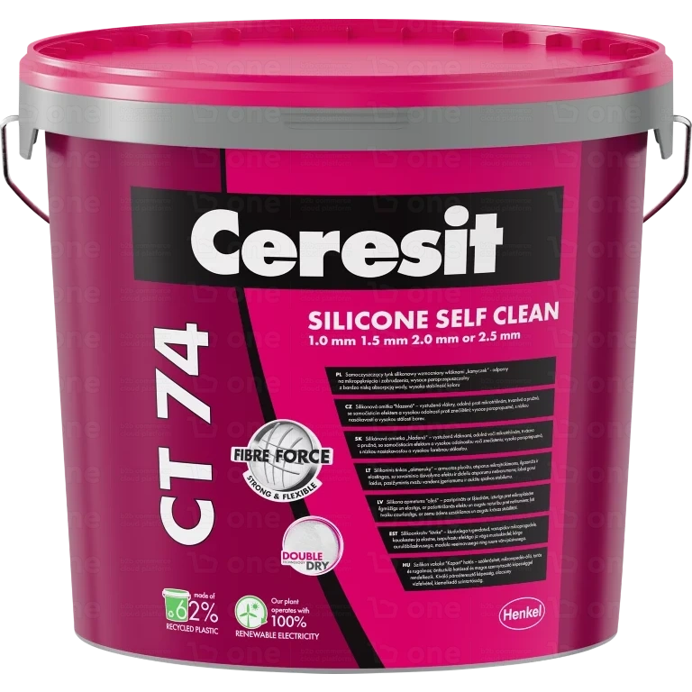 Tynk silikonowy Ceresit CT 74 transparentna 1,5 mm 25 kg