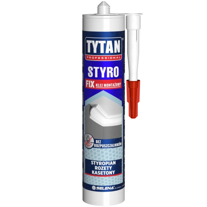 Klej montażowy TYTAN PROFESSIONAL STYRO FIX biały 290 ml