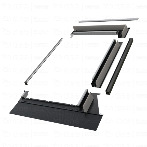 Kołnierz do okna dachowego Fakro KHV-3-AT RAL 9005 94x186 kombi moduł skrajny prawy do pokryć wysokoprofilowanych