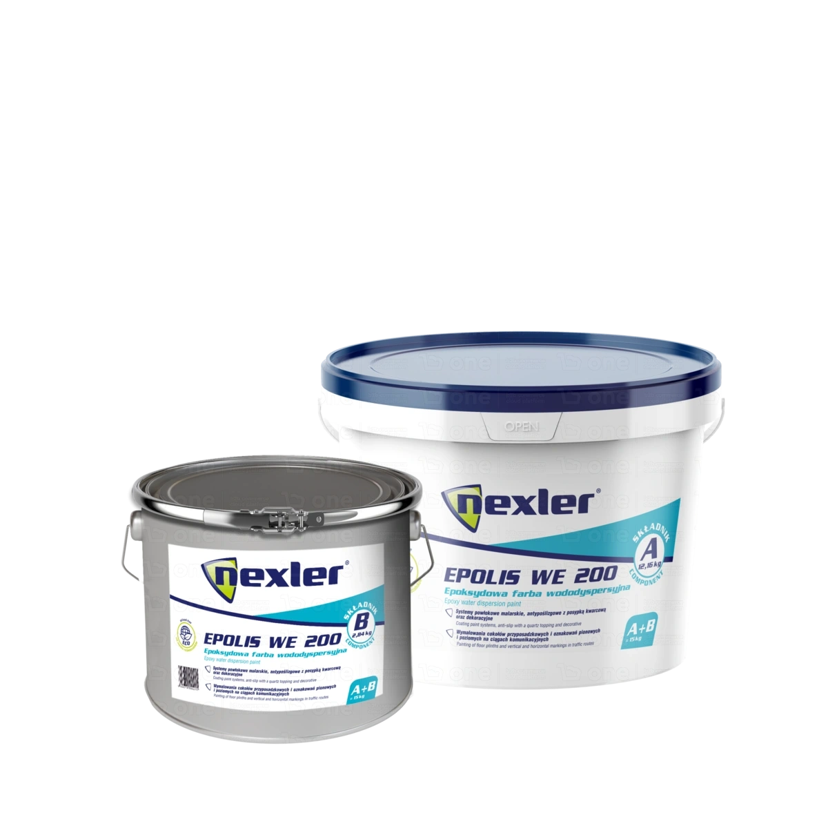 Farba epoksydowa Nexler Epolis WE-200 (Składniki A+B) RAL7040 15 kg