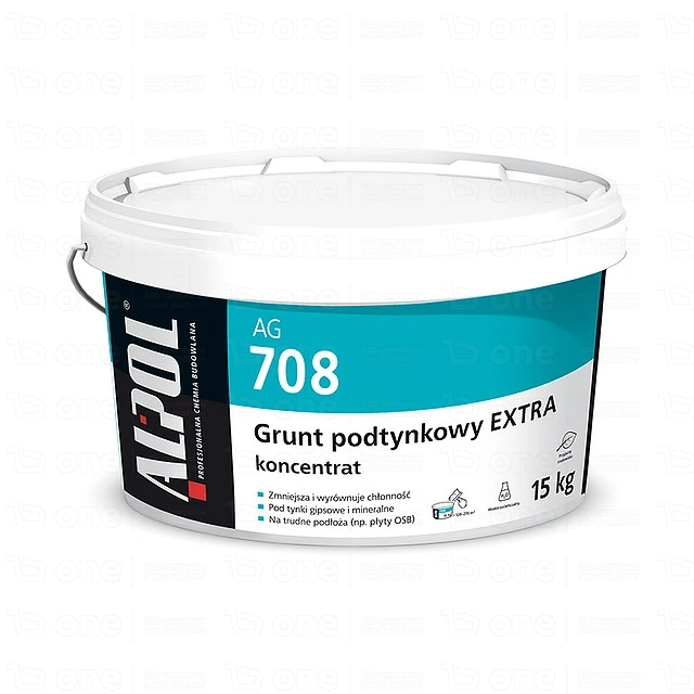 Grunt pod tynki Alpol AG708 EXTRA - koncentrat 15 l