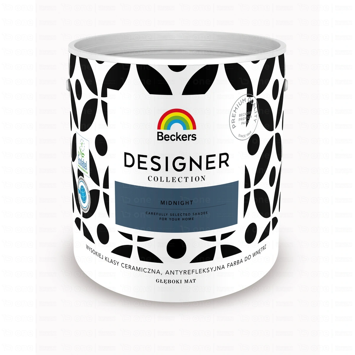 Farba ceramiczna Beckers Designer Collection do ścian i sufitów midnight mat 2,5 l