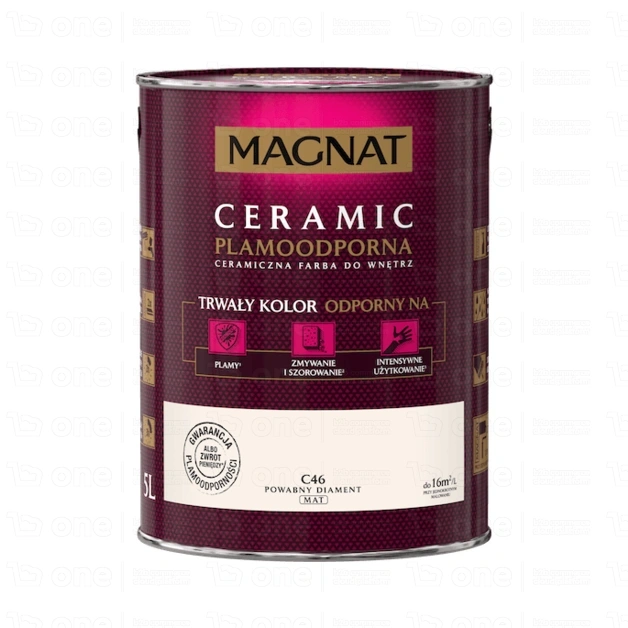 Farba ceramiczna MAGNAT Ceramic do ścian i sufitów powabny diament C46 mat 5 l
