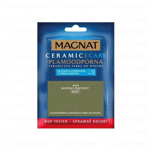 Farba ceramiczna MAGNAT Ceramic Care do ścian i sufitów tester egipski perydot A45 mat 30 ml