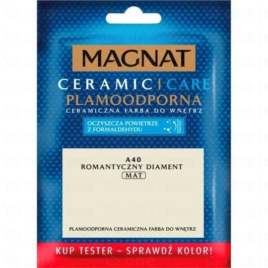 Farba ceramiczna MAGNAT Ceramic Care do ścian i sufitów tester romantyczny diament A40 mat 30 ml