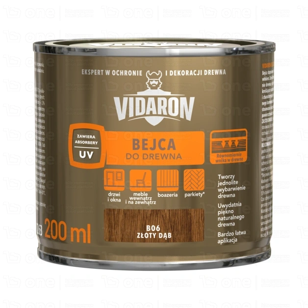Bejca do drewna Vidaron złoty dąb B06 mat 0,2 l