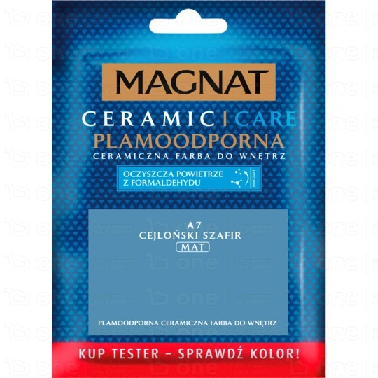 Farba ceramiczna MAGNAT Ceramic Care do ścian i sufitów tester cejloński szafir A7 mat 30 ml