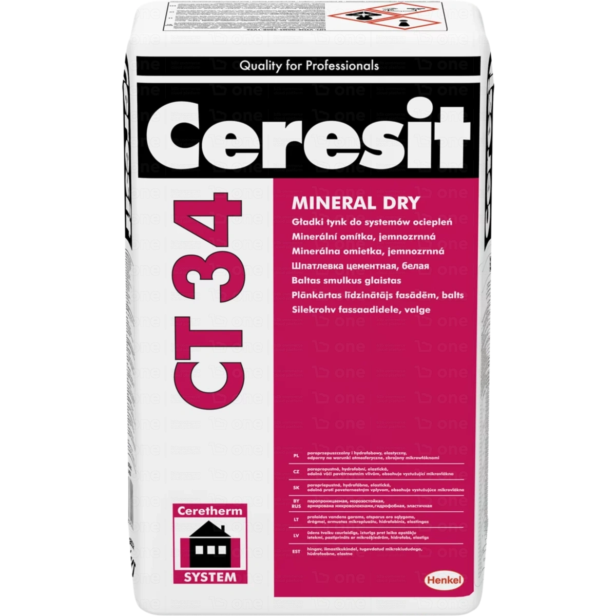 Tynk mineralny Ceresit CT 34 gładki biały 25 kg