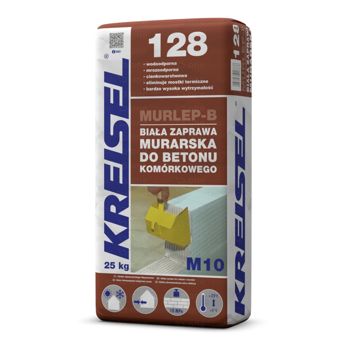 Zaprawa murarska Kreisel MURLPEP-B 128 M10 do betonu komórkowego biała 25 kg