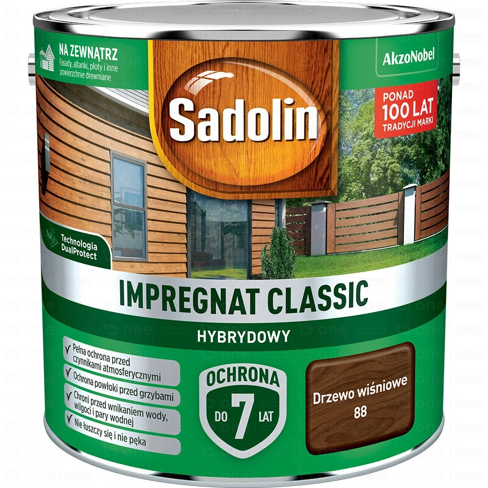 Impregnat do drewna Sadolin Classic hybrydowy drzewo wiśniowe 2,5 l