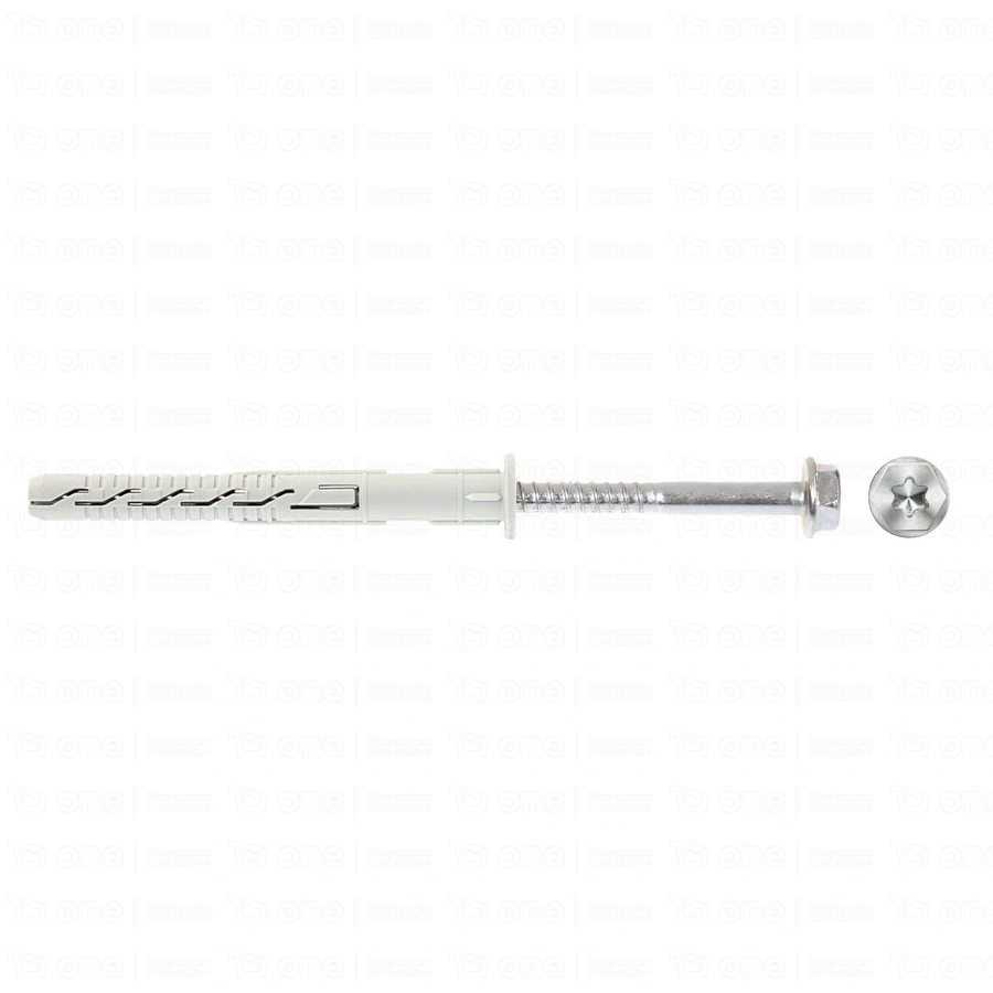 Kołki ramowe rozporowe Klimas Wkręt-met z wkrętem z łbem sześciokątnym 8,0 x 80 mm etykietowane 50 szt. 