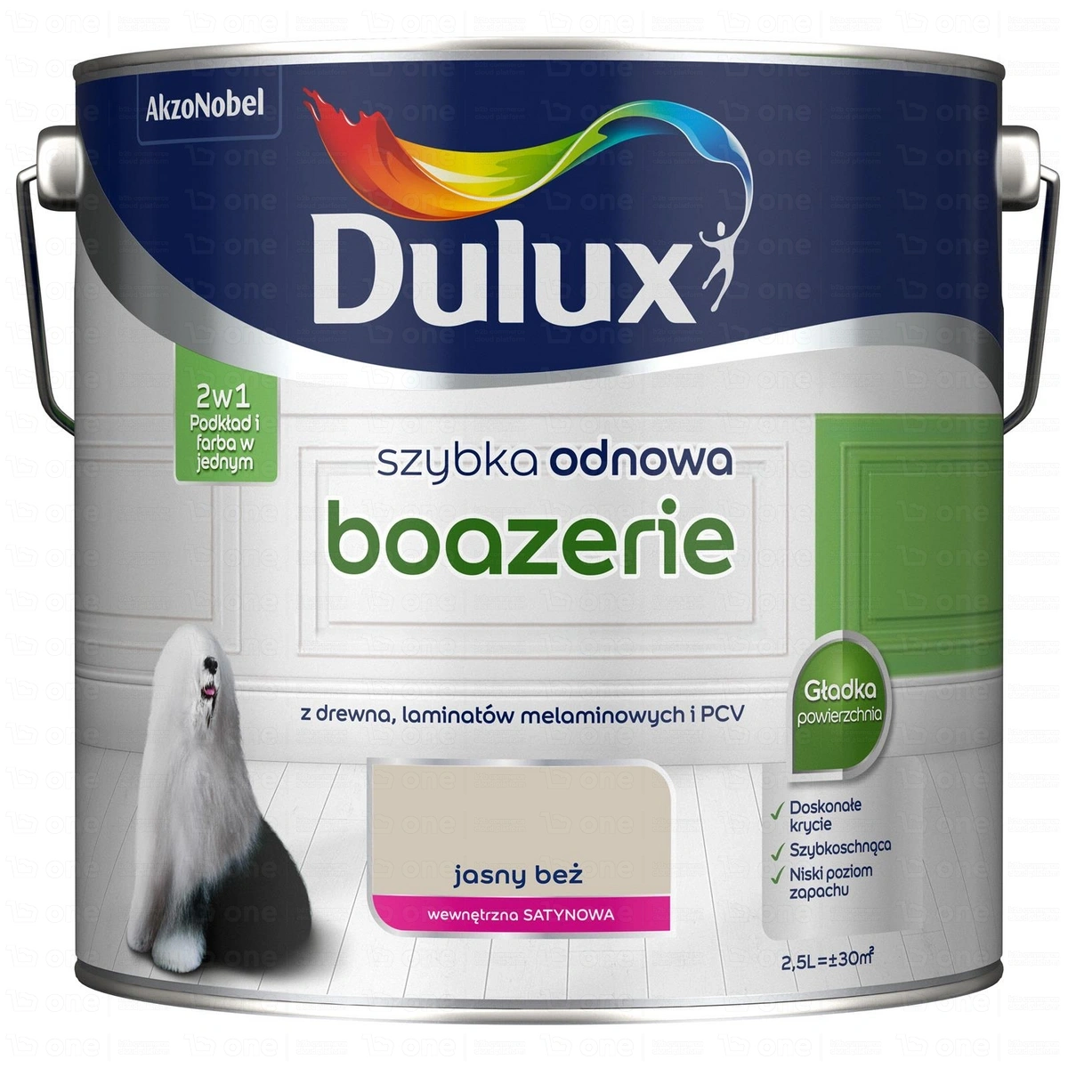 Farba akrylowa Dulux Szybka Odnowa Boazerie jasny beż satyna 2,5 l
