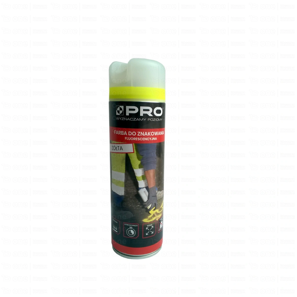Farba fluoroscencyjna PRO Fachmayer do znakowania żółta 500 ml
