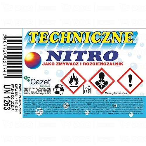 Rozpuszczalnik techniczny Cazet Nitro 5 l
