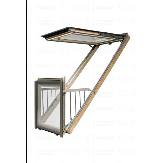 Balkon dachowy Fakro FGP-V P50 APMX RAL 7016 94x255 3-szybowy drewaniany