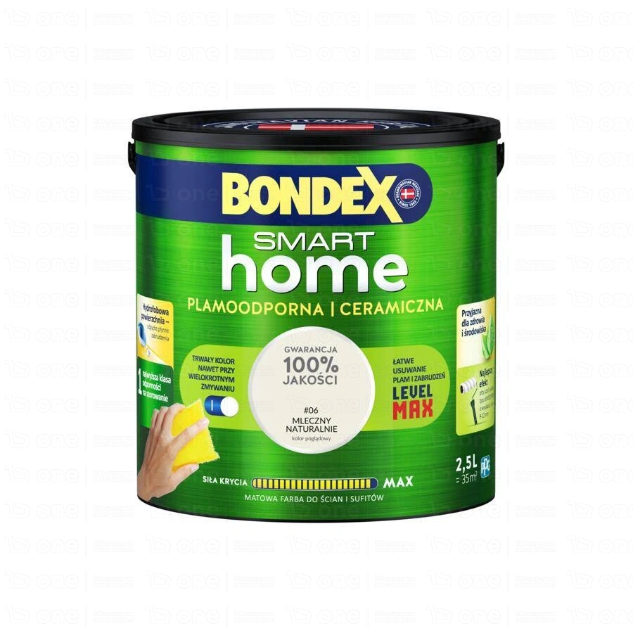 Farba ceramiczna Bondex Smart Home do ścian i sufitów najczystszy beżowy mat 2,5 l