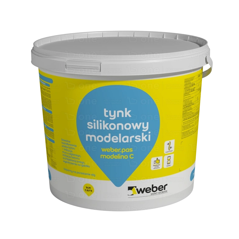 Tynk silikonowy Weber Pas Modelino C gładki AL11 25 kg