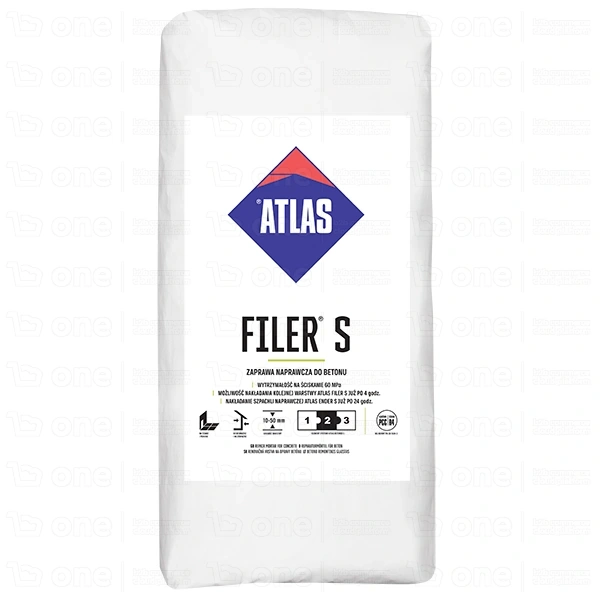 Zaprawa naprawcza do betonu Atlas Filer S 25 kg