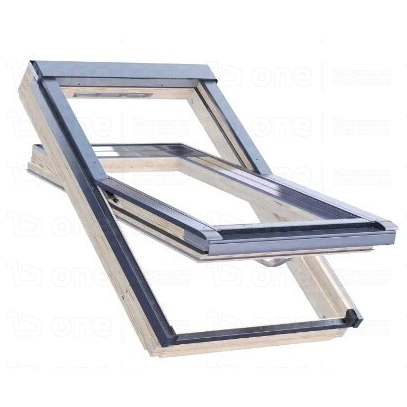 Okno dachowe Fakro FTP-X P50 APMX RAL 7016 55x118 3-szybowe drewniane