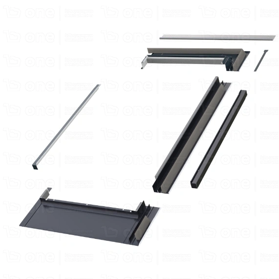 Kołnierz do okna dachowego Fakro KZV-3-FT RAL 7016 78x118 kombi moduł skrajny prawy do dachówek płaskich