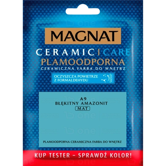 Farba ceramiczna MAGNAT Ceramic Care do ścian i sufitów tester błękitny amazonit A9 mat 30 ml