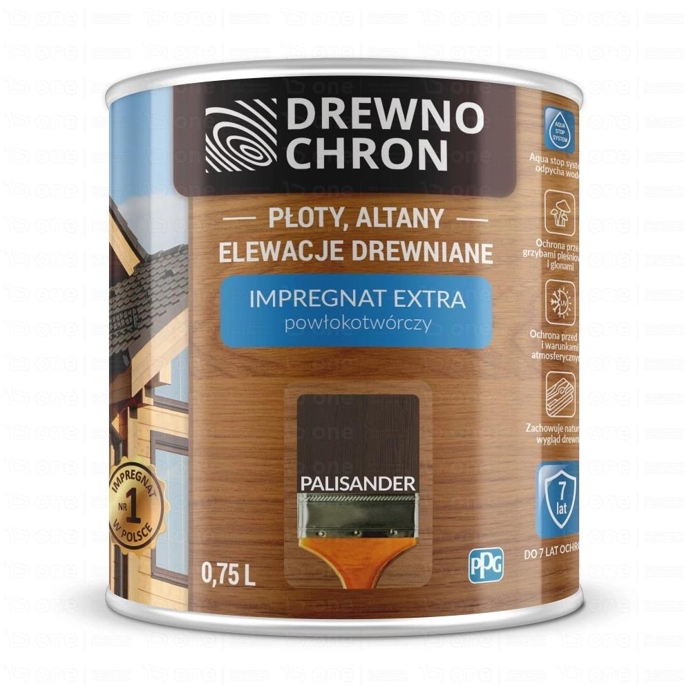 Impregnat do drewna Drewnochron Extra Powłokotwórczy palisander 0,75 l