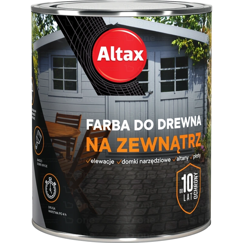 Farba do drewna Altax na zewnątrz biały połysk 2,5 l