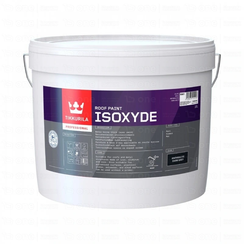 Farba do dachów Tikkurila Isoxyde anthracite grey TVT R010 10 l
