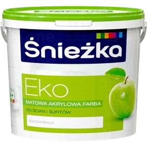 Farba akrylowa Śnieżka EKO do ścian i sufitów biała mat 5 l