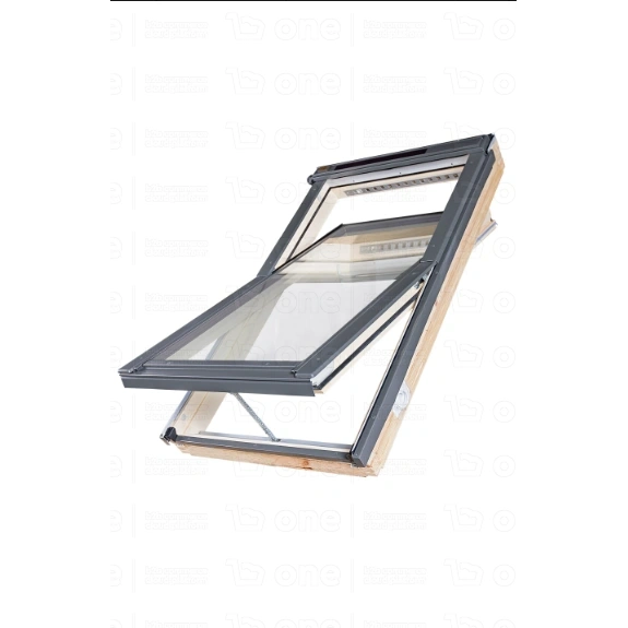 Okno dachowe Fakro FTP-V U4 RAL 7022 ZW SOL 114x140 3-szybowe drewniane solarne