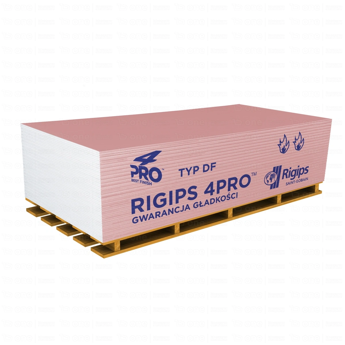 Płyta gipsowo-kartonowa Rigips 4PRO Fire+ typ DF(GKF) 1200x2000x12,5 mm