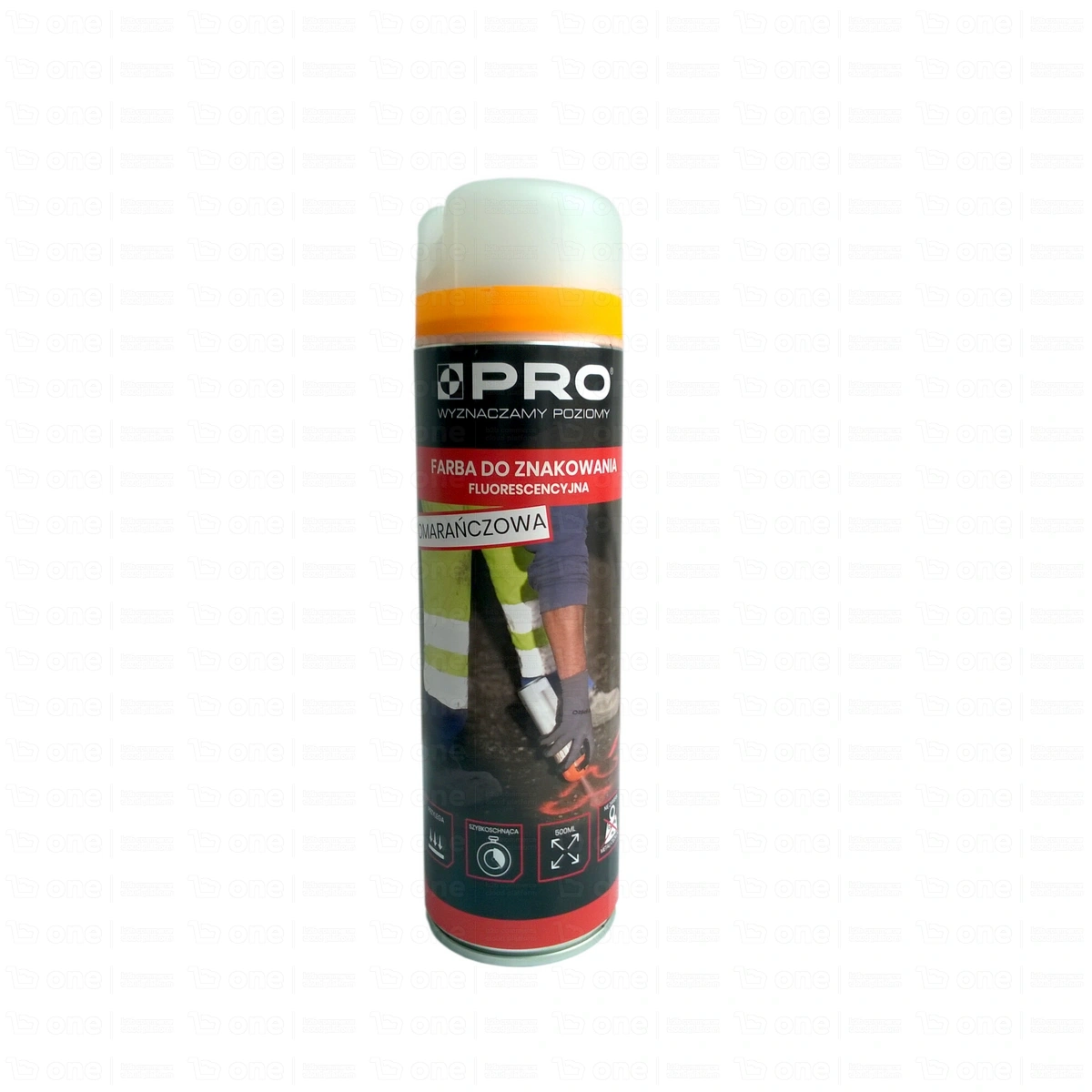 Farba fluoroscencyjna PRO Fachmayer do znakowania pomarańczowa 500 ml