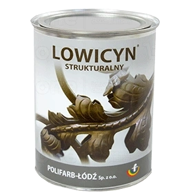 Farba strukturalna Polifarb-Łódź Lowicyn do malowania powierzchni ocynkowanych grafitowa 0,8 l