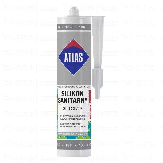 Silikon sanitarny Atlas Silton S 019 jasnobeżowy 280 ml