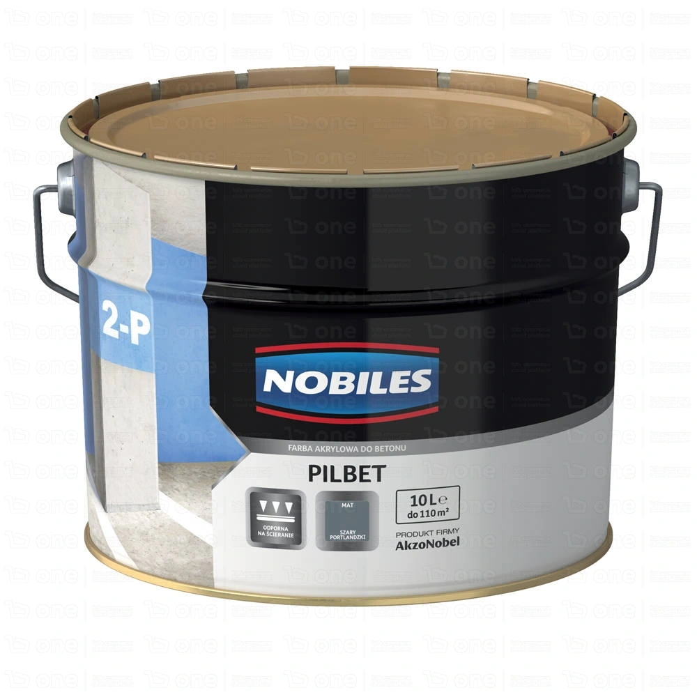 Farba akrylowa Nobiles Pilbet do betonu szary portlandzki mat 10 l