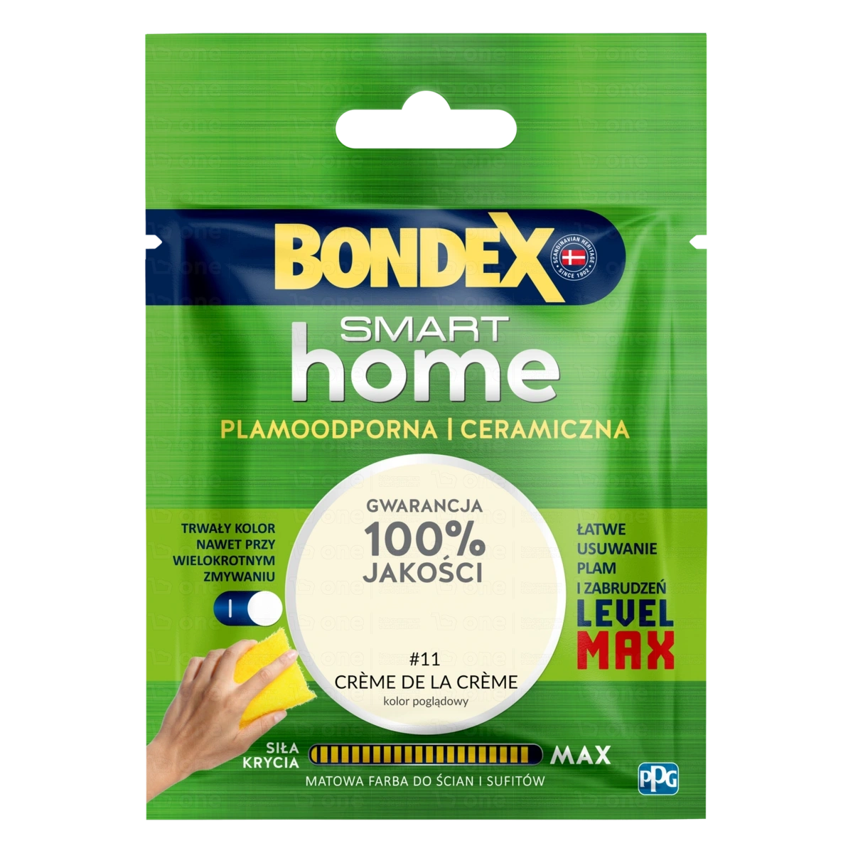 Farba ceramiczna Bondex Smart Home do ścian i sufitów tester crème de la crème mat 30 ml