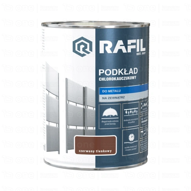 Podkład chlorokauczukowy RAFIL czerwony tlenkowy 0,9 l