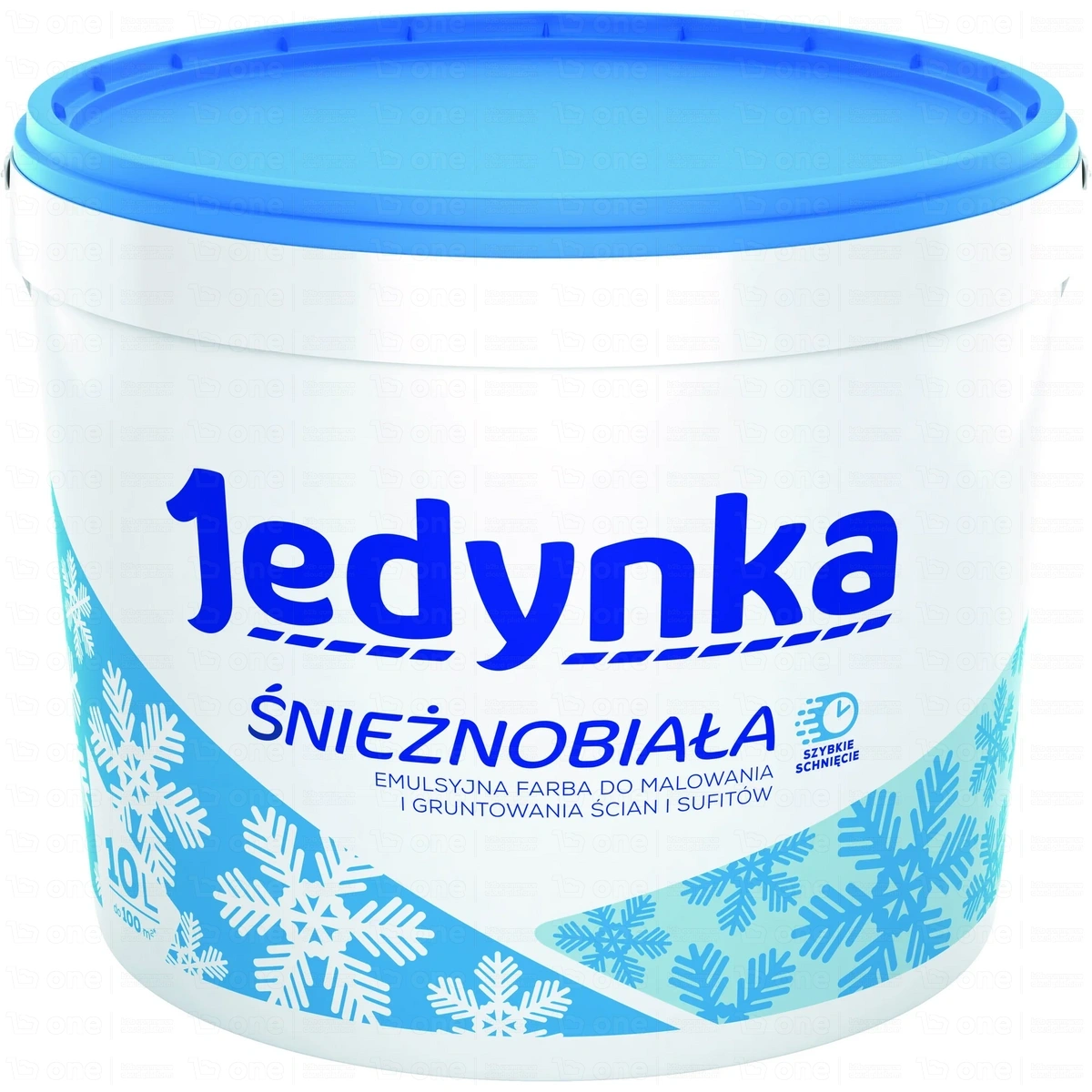 Farba emulsyjna Jedynka Śnieżnobiała do ścian i sufitów biały mat 10 l