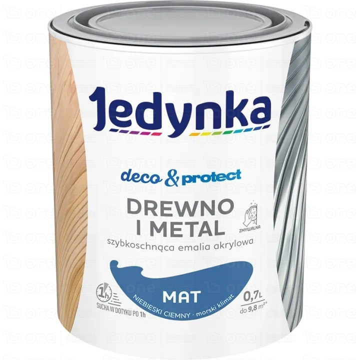 Farba akrylowa Jedynka Deco&Protect Drewno i Metal mat szary jasny 5 l