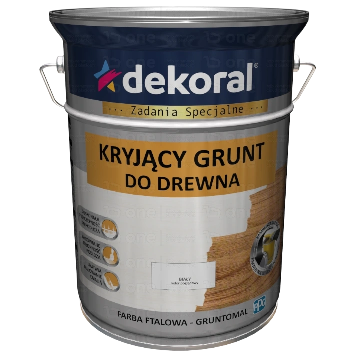 Grunt kryjący DEKORAL Gruntomal do drewna biały 10 l