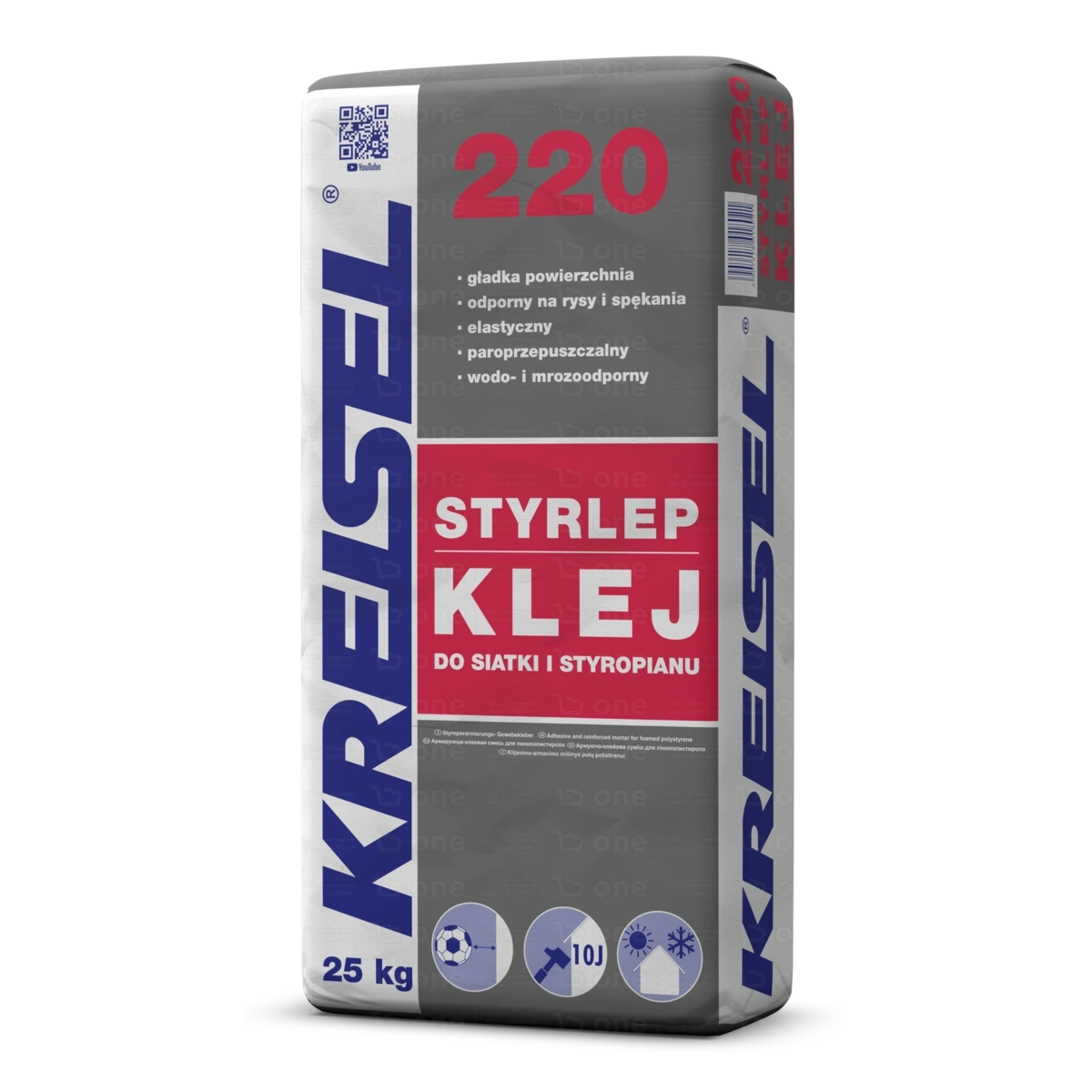 Zaprawa klejąco-zbrojąca Kreisel Styrlep 220 extra szary 25 kg